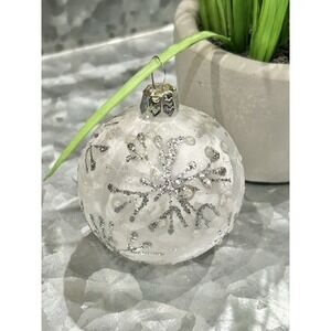 Vintage Glass Snowflake 3" Christmas Ornament
